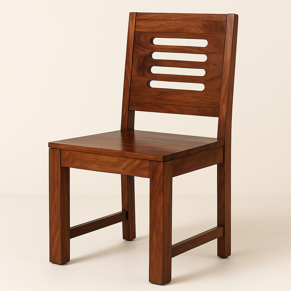 Premium Sagwan Wooden Dining Chair | Teak Finish Dining Room Chair