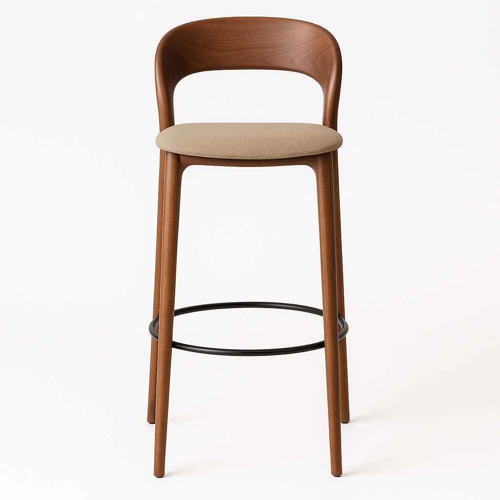 Sagwan Bar Stool | Modern Minimalist Design | with Cushion