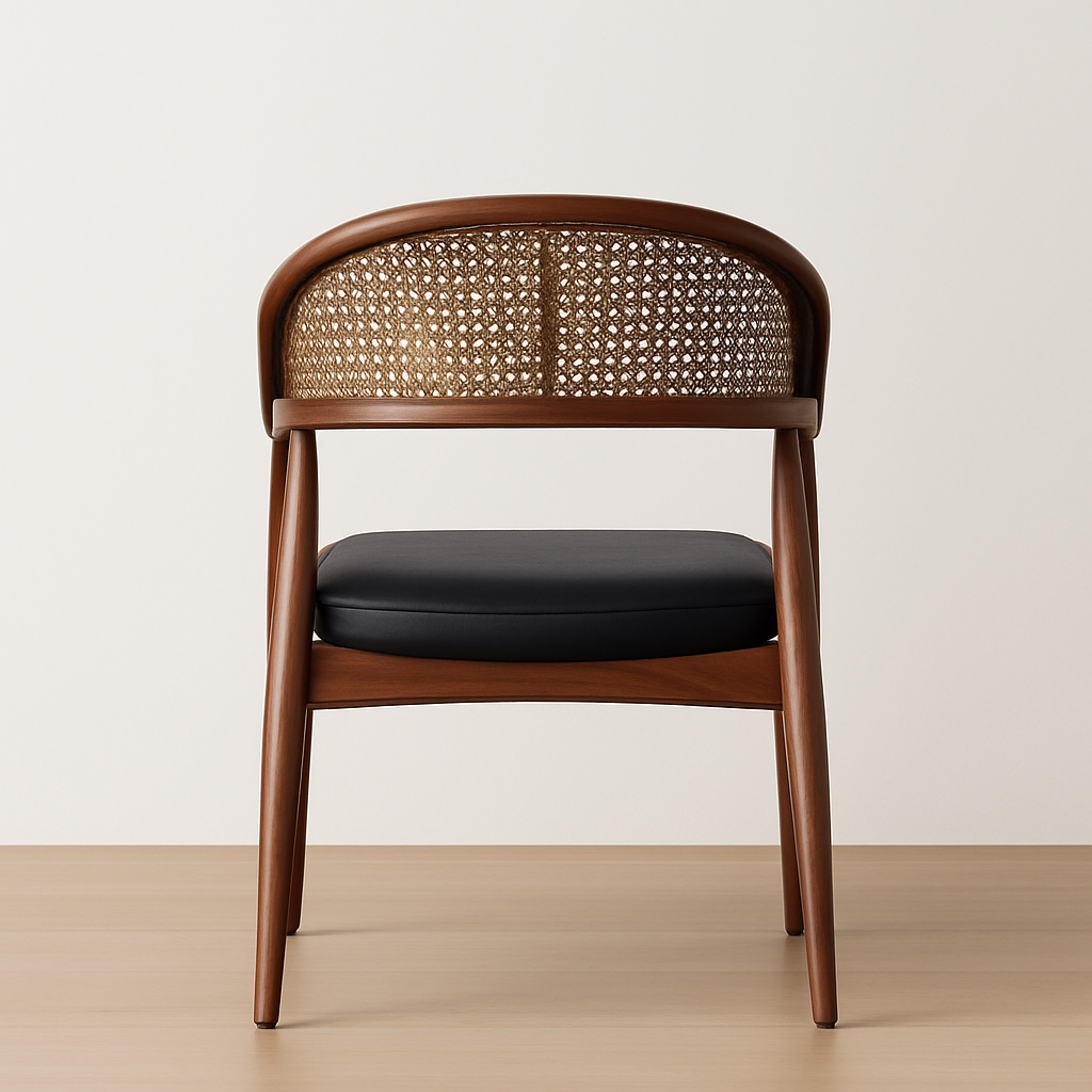 Sagwan Modern Accent Chair | Walnut Finish | soft Cushioning