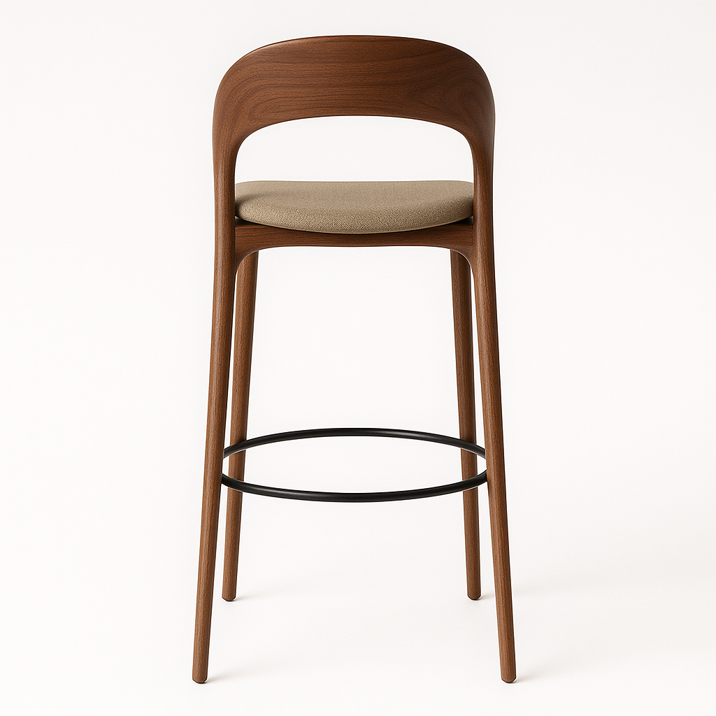 Sagwan  Bar Stool | Modern Minimalist Design |  with Cushion