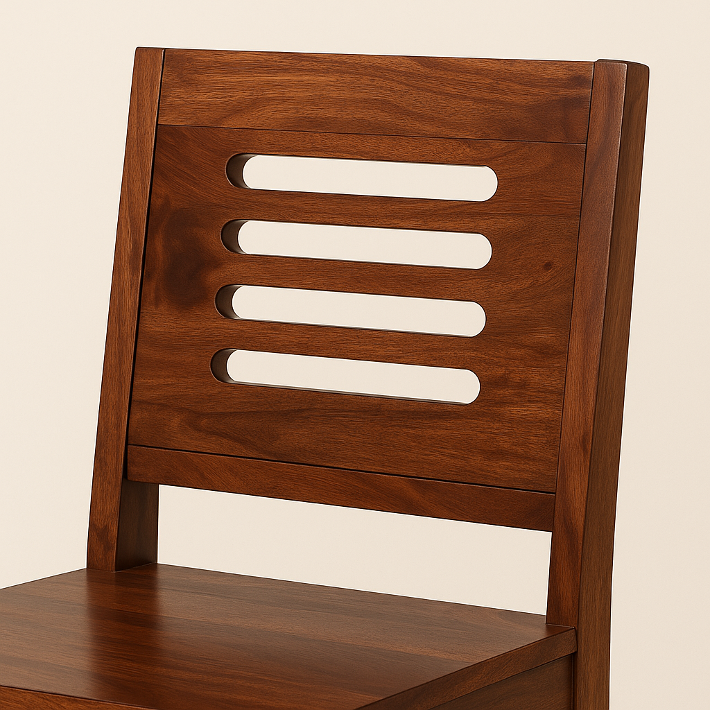 Premium Sagwan Wooden Dining Chair | Teak Finish Dining Room Chair