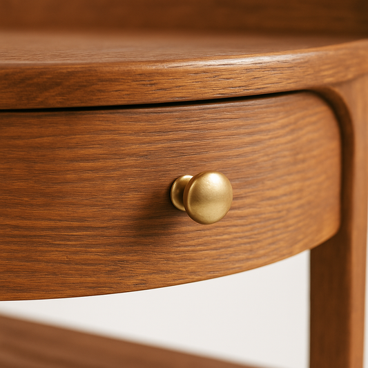 Handcrafted Sagwan Wood Side Table | Honey Finish with Elegant Design