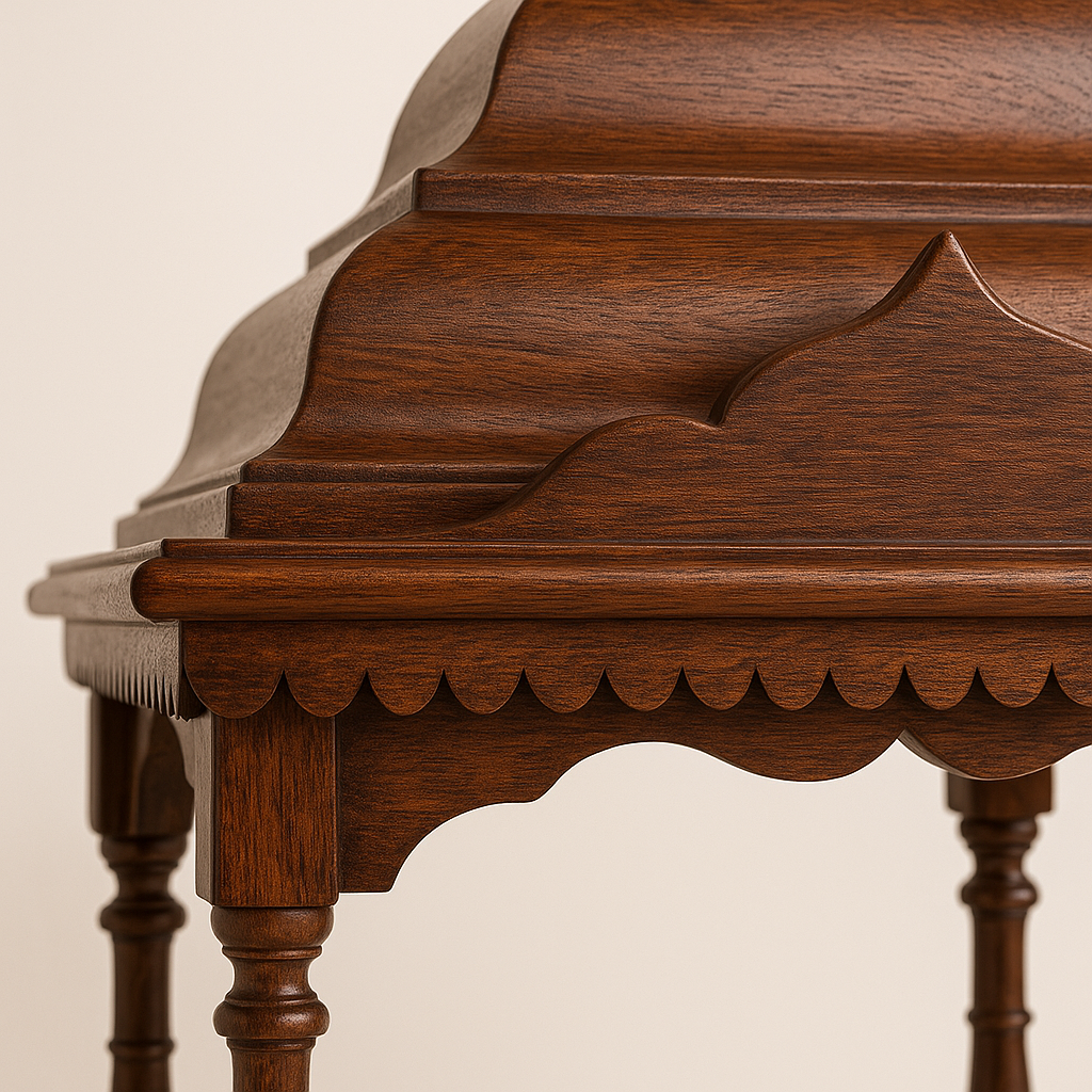 Sagwan  Wooden Temple with Open Sides | Artistic Carving