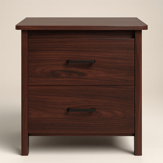 Handcrafted Sheesham Wood Side Table | Deep Walnut Polish for Modern Homes