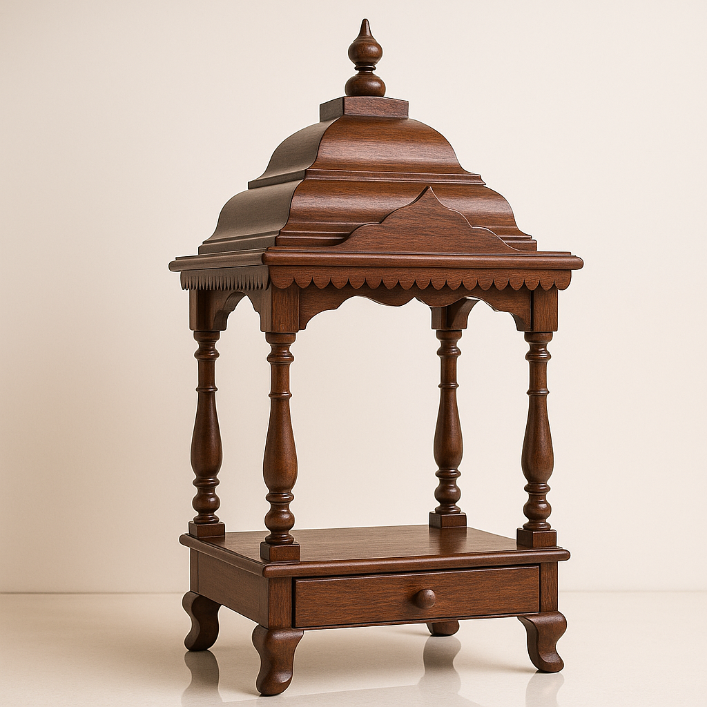 Sagwan  Wooden Temple with Open Sides | Artistic Carving