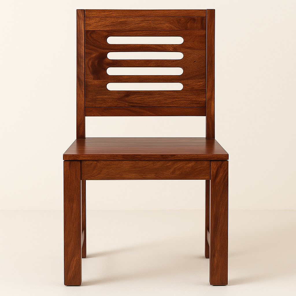 Premium Sagwan Wooden Dining Chair | Teak Finish Dining Room Chair