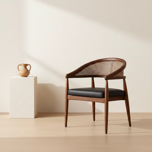 Sagwan Modern Accent Chair | Walnut Finish | soft Cushioning