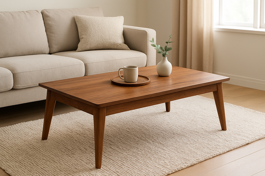 Sagwan Solid Wood Centre Table | Natural Finish | Handcrafted Coffee Table for Living Room