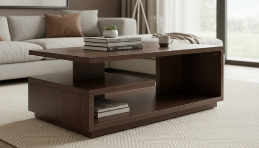 Stylish Sheesham Wood Table with Dark Walnut Finish | Handcrafted Modern Design